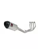GSX1300R GSX 1300 R HAYABUSA 1999-2007 4-1 Ligne complète & Silencieux Ovale En Inox + Canule En Carbone 200mm