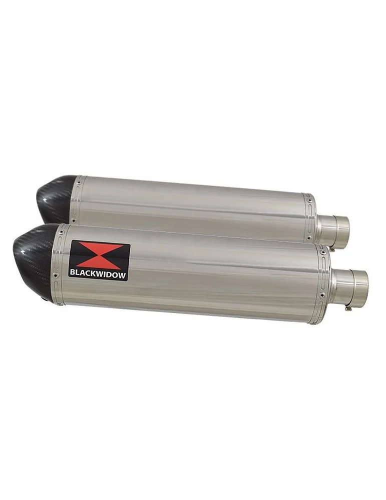 GSX1300R GSX 1300 HAYABUSA 2008-2016 4-2 Tube de raccord et Silencieux Ovale En Inox + Canule En Carbone 400mm