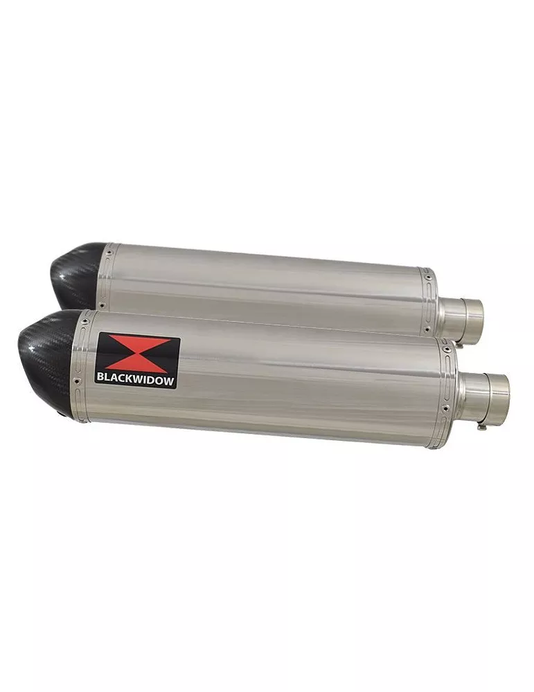 GSX1300R GSX 1300 HAYABUSA 2008-2016 4-2 Tube de raccord et Silencieux Ovale En Inox + Canule En Carbone 400mm