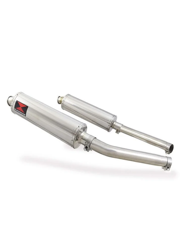 GSX1300R GSX 1300 HAYABUSA 2008-2016 4-2 Tube de raccord et Silencieux Ovale En Inox 400mm