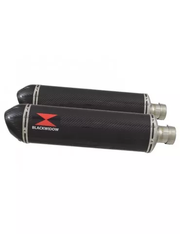 GSX1300R GSX 1300 HAYABUSA 2008-2016 4-2 Tube de raccord et Silencieux Ovale En Carbone 400mm