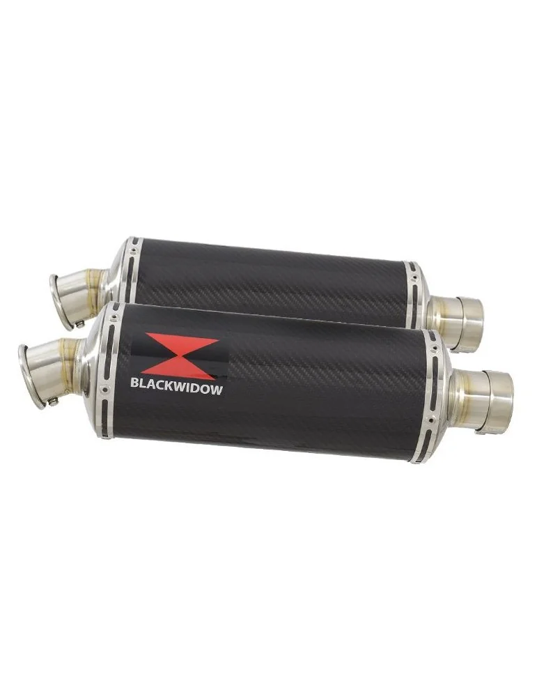 GSX1300R GSX 1300 HAYABUSA 2008-2016 4-2 Tube de raccord et Silencieux Ovale En Carbone 300mm