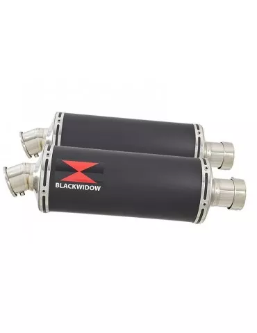 GSX1300R GSX 1300 HAYABUSA 2008-2016 4-2 Tube de raccord et Silencieux Ovale Noir En Inox 300mm