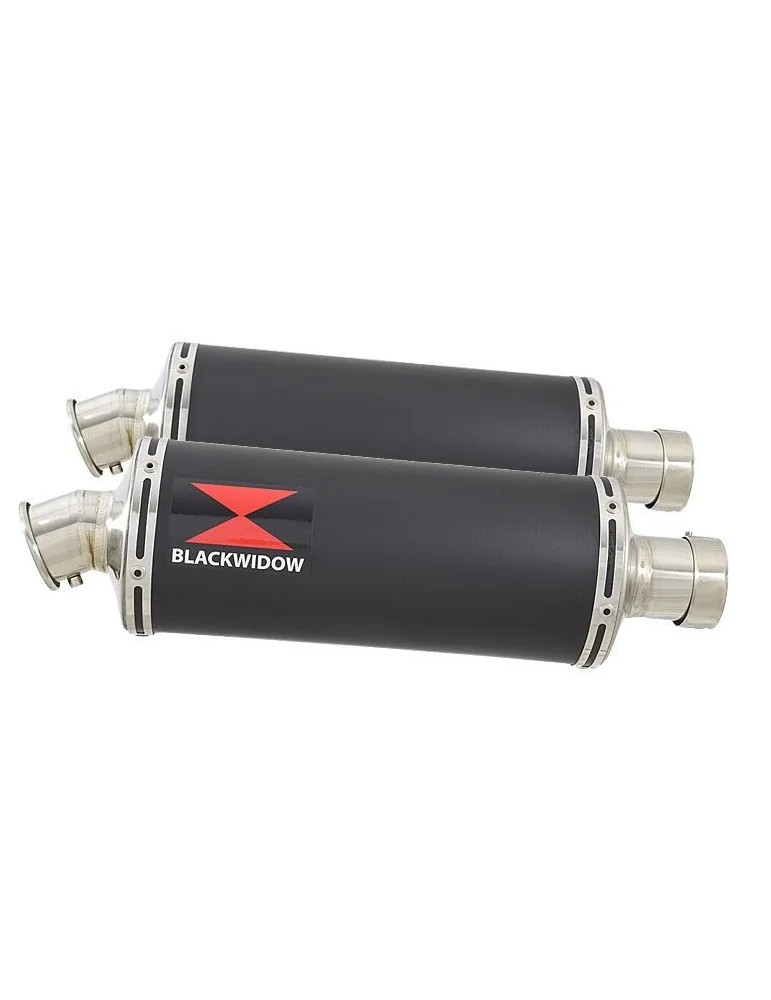 GSX1300R GSX 1300 HAYABUSA 2008-2016 4-2 Tube de raccord et Silencieux Ovale Noir En Inox 300mm