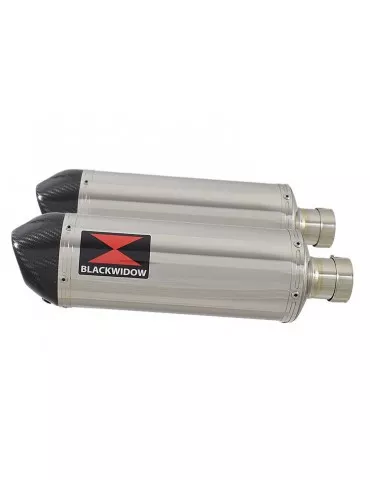 GSX1300R GSX 1300 HAYABUSA 2008-2016 4-2 Tube de raccord et Silencieux Ovale En Inox + Canule En Carbone 300mm