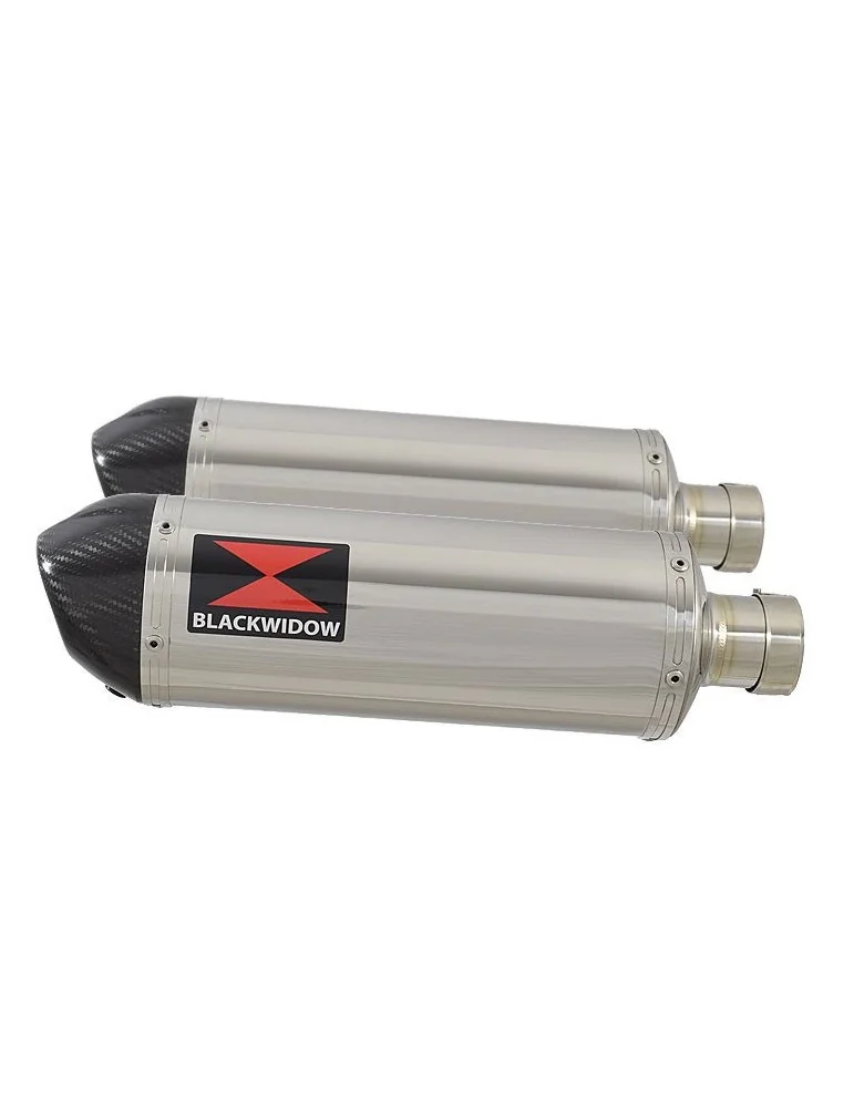 GSX1300R GSX 1300 HAYABUSA 2008-2016 4-2 Tube de raccord et Silencieux Ovale En Inox + Canule En Carbone 300mm
