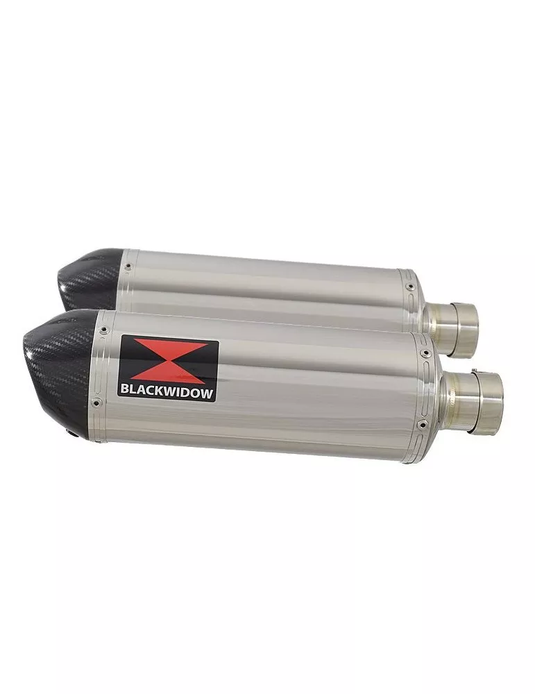 GSX1300R GSX 1300 HAYABUSA 2008-2016 4-2 Tube de raccord et Silencieux Ovale En Inox + Canule En Carbone 300mm