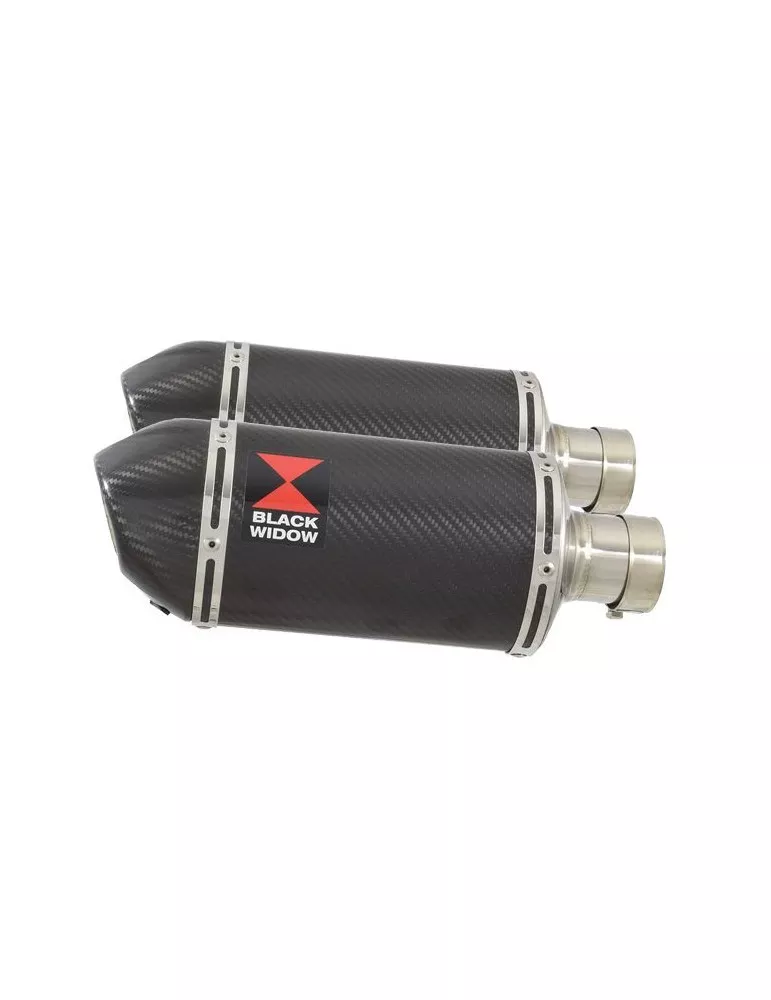 GSX1300R GSX 1300 HAYABUSA 2008-2016 4-2 Tube de raccord et Silencieux Ovale En Carbone 200mm