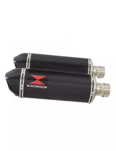GSX1300R GSX 1300 HAYABUSA 2008-2016 4-2 Tube de raccord et Silencieux Ovale En Carbone 300mm