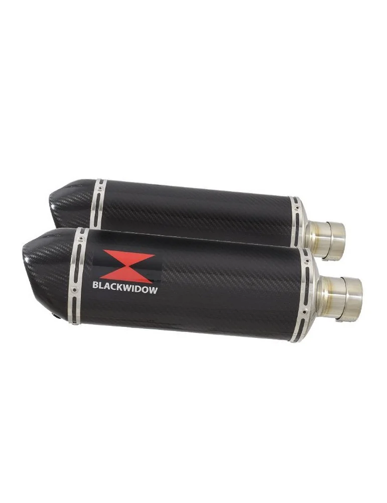 GSX1300R GSX 1300 HAYABUSA 2008-2016 4-2 Tube de raccord et Silencieux Ovale En Carbone 300mm