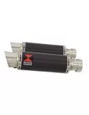 GSX1300R GSX 1300 HAYABUSA 2008-2016 4-2 Tube de raccord et Silencieux GP Rond En Carbone 230mm