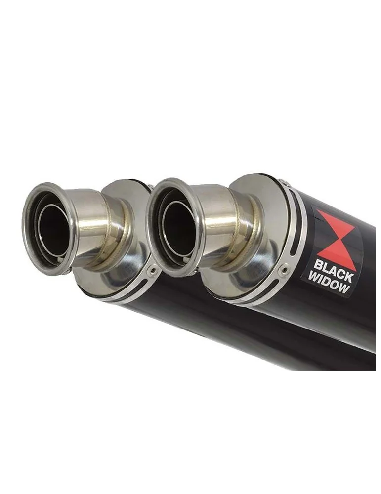 GSX1400 4-2 Silencieux kit & Silencieux Rond Noir En Inox BN35R 350mm