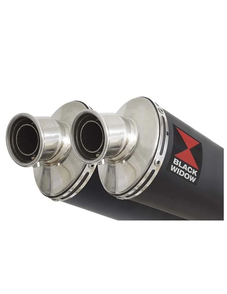 GSX1400 4-2 Silencieux kit & Silencieux Ovale Noir En Inox BN23V 230mm