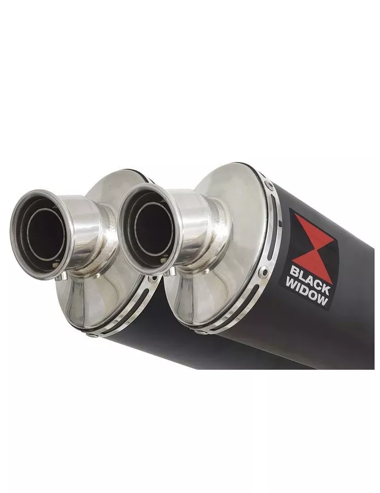GSX1400 4-2 Silencieux kit & Silencieux Ovale Noir En Inox BN23V 230mm