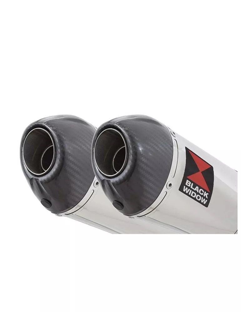 GSX1400 4-2 Silencieux kit & Silencieux Ovale En Inox + Canule en Carbone 200ST 200mm