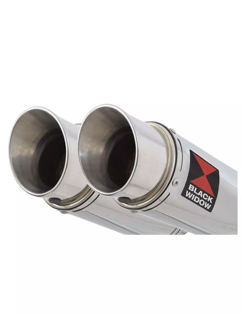 GSX1400 4-2 Silencieux kit & Silencieux Rond GP style En Inox 200SS 200mm