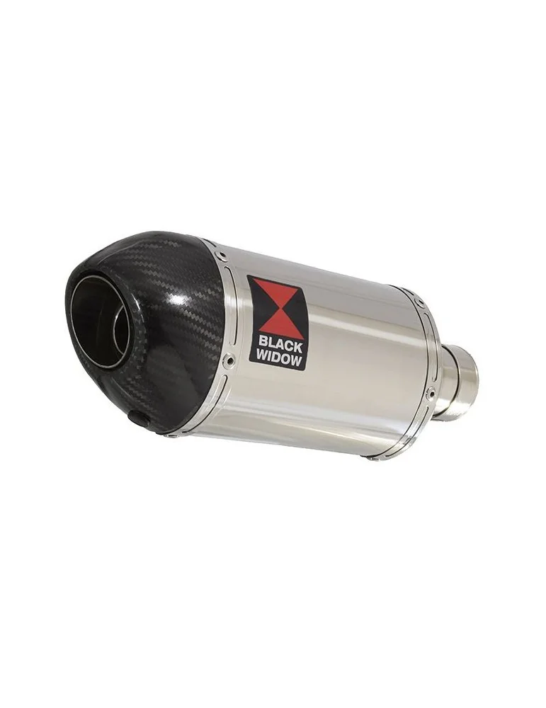 GSX 1400 GSX1400 4-1 Tube de raccord et Silencieux Ovale En Inox + Canule En Carbone 200mm