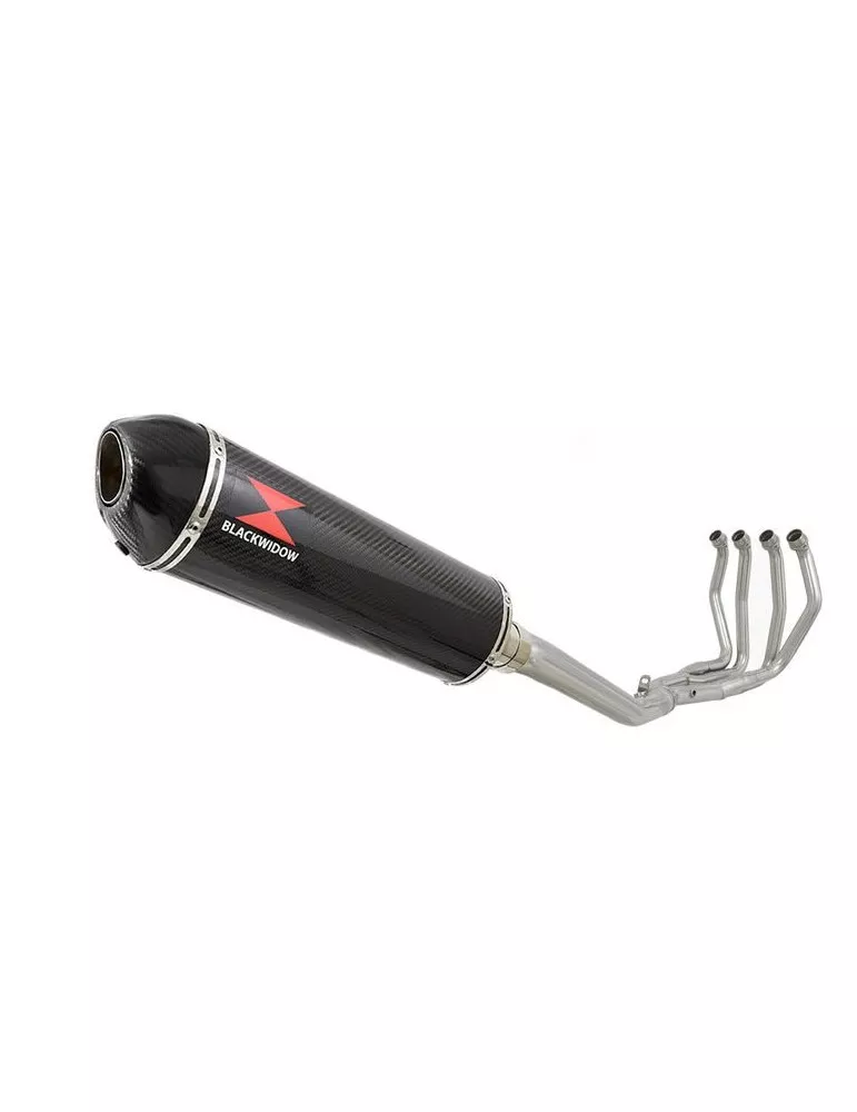 GSX1300R HAYABUSA 2008-2016 4-1 Ligne complète & Silencieux Ovale En Carbone 400mm