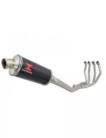 GSX1300R HAYABUSA 2008-2016 4-1 Ligne complète & Silencieux Ovale En Carbone 300mm