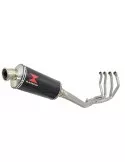 GSX1300R HAYABUSA 2008-2016 4-1 Ligne complète & Silencieux Ovale En Carbone 300mm