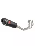 GSX1300R HAYABUSA 2008-2016 4-1 Ligne complète & Silencieux Ovale Noir En Inox + Canule En Carbone 300mm