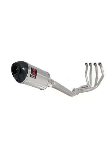 GSX1300R HAYABUSA 2008-2016 4-1 Ligne complète & Silencieux Ovale En Inox + Canule En Carbone 200mm