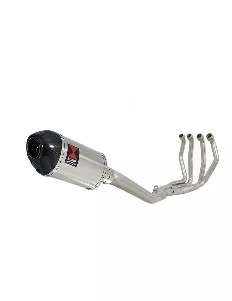 GSX1300R HAYABUSA 2008-2016 4-1 Ligne complète & Silencieux Ovale En Inox + Canule En Carbone 200mm