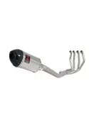 GSX1300R HAYABUSA 2008-2016 4-1 Ligne complète & Silencieux Ovale En Inox + Canule En Carbone 200mm