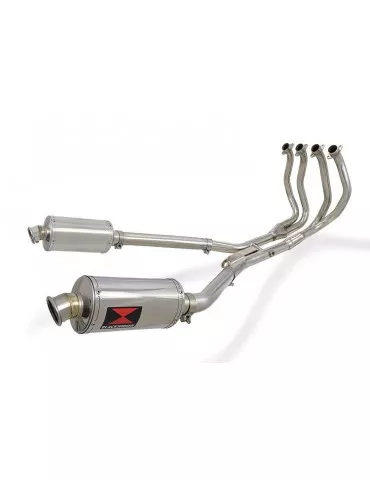 GSX1300R GSX 1300 HAYABUSA 2008-2016 4-2 Décatalyseur Ligne complète & Silencieux Ovale en Inox 230mm