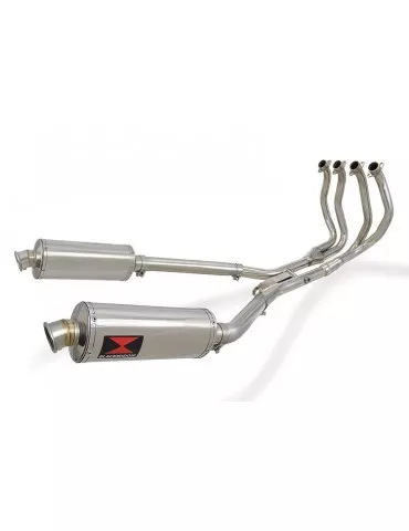 GSX1300R GSX 1300 HAYABUSA 2008-2016 4-2 Décatalyseur Ligne complète & Silencieux Ovale en Inox 300mm