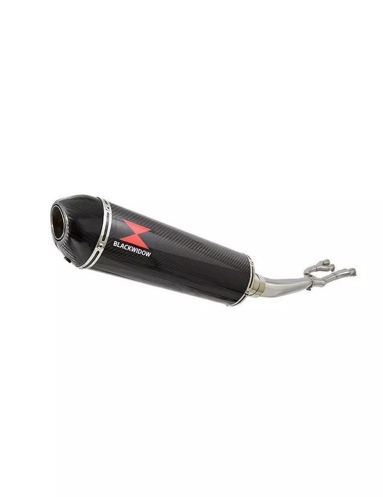 GSX1400 GSX 1400 4-1 Collecteur et Silencieux Ovale En Carbone + Canule En Carbone 400mm