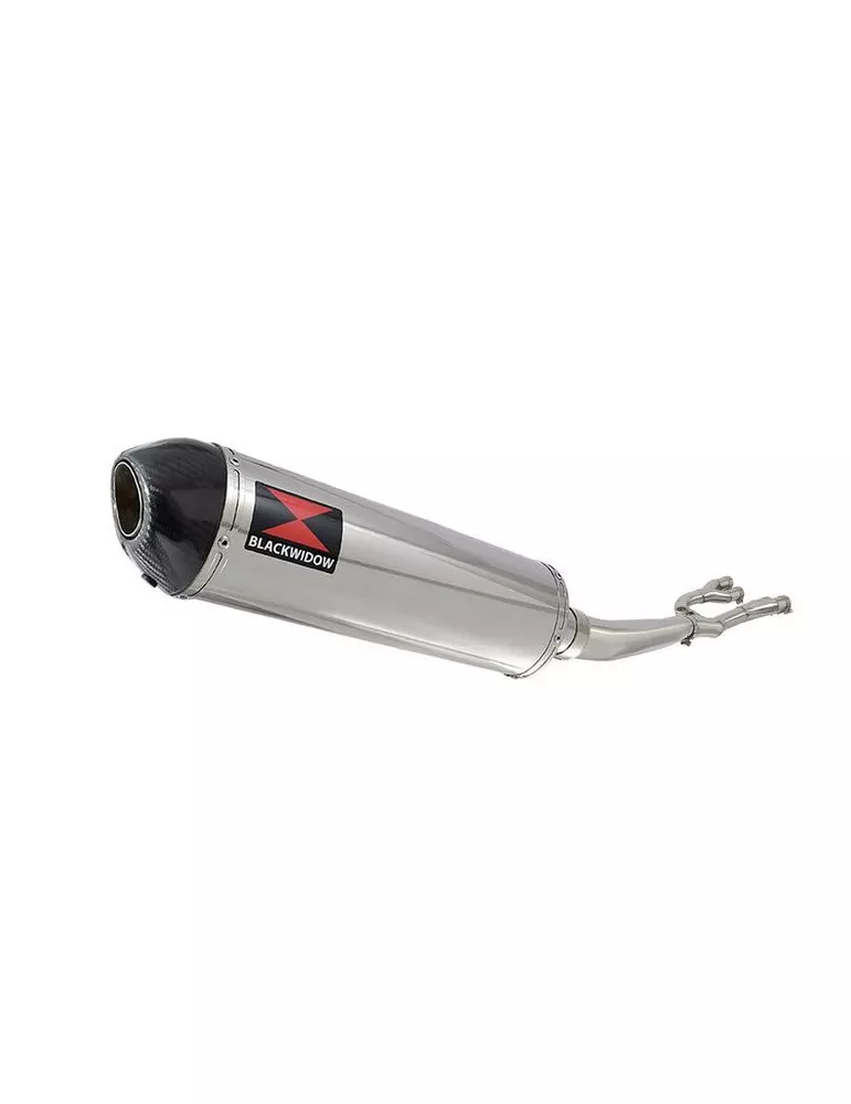 GSX1400 GSX 1400 4-1 Collecteur et Silencieux Ovale En Inox + Canule En Carbone 400mm
