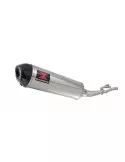 GSX1400 GSX 1400 4-1 Collecteur et Silencieux Ovale En Inox + Canule En Carbone 400mm