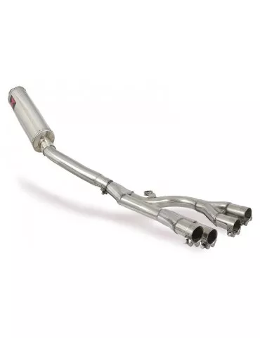 GSX1400 GSX 1400 4-1 collecteur et Silencieux Ovale En Inox 400mm