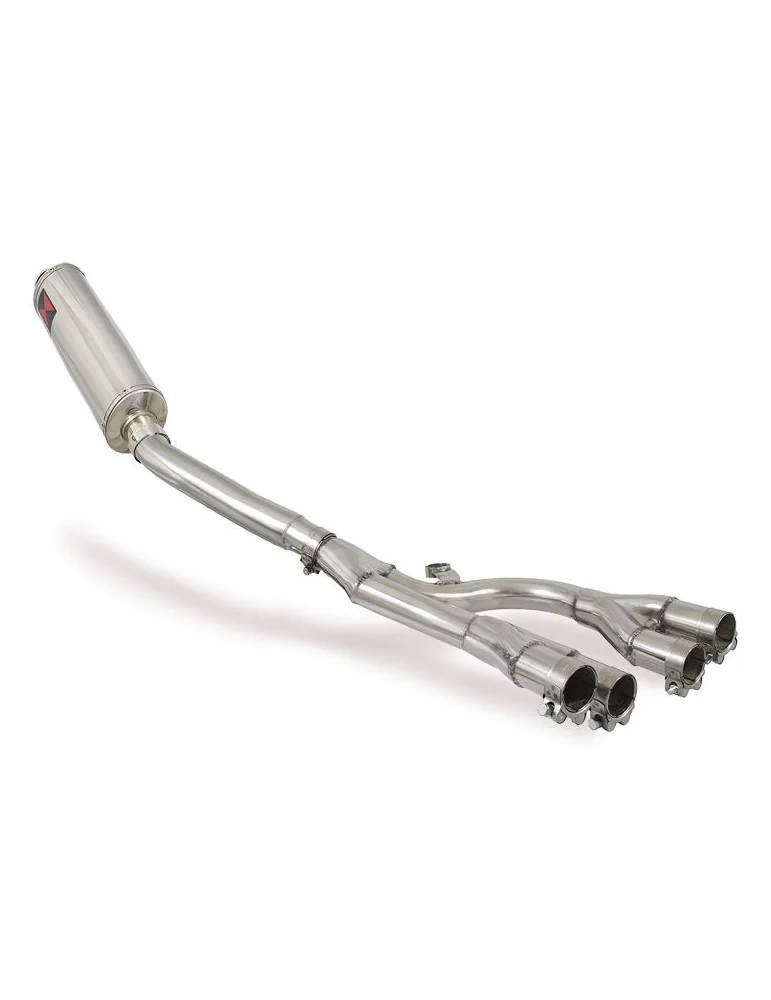 GSX1400 GSX 1400 4-1 collecteur et Silencieux Ovale En Inox 400mm