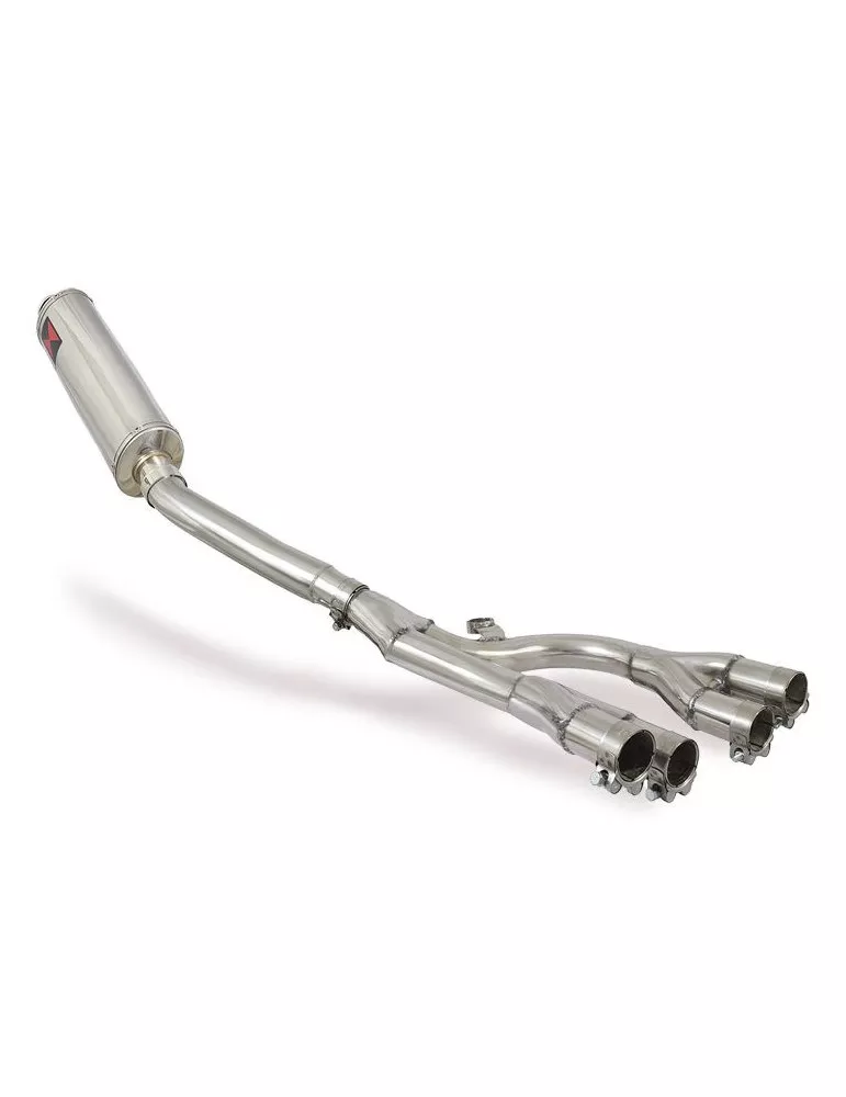 GSX1400 GSX 1400 4-1 collecteur et Silencieux Ovale En Inox 400mm