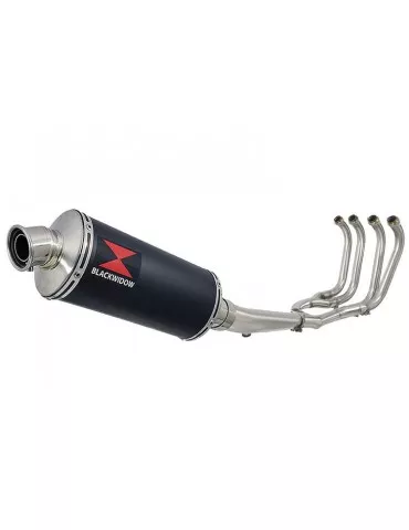 GSX1400 GSX 1400 4-1 Collecteur et Silencieux Ovale Noir En Inox 300mm