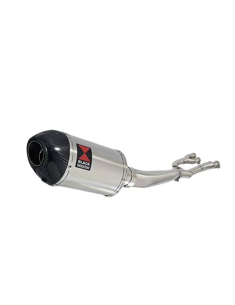 GSX1400 GSX 1400 4-1 Collecteur et Silencieux Ovale En Inox + Canule En Carbone 200mm