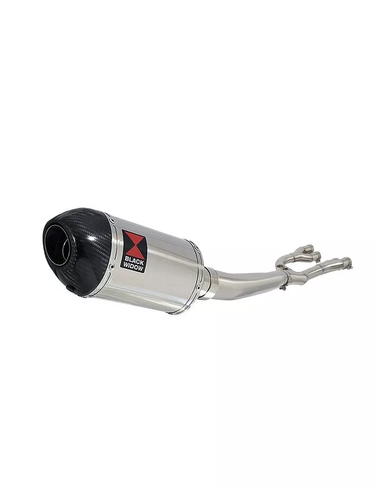 GSX1400 GSX 1400 4-1 Collecteur et Silencieux Ovale En Inox + Canule En Carbone 200mm