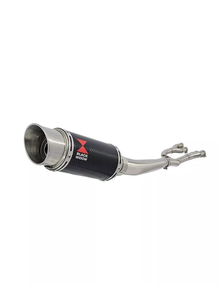 GSX1400 GSX 1400 4-1 Collecteur et Silencieux Rond En Carbone 200mm
