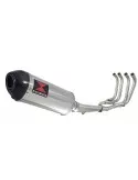 GSX1400 GSX 1400 4-1 Ligne complète & Silencieux Ovale En Inox + Canule En Carbone 300mm