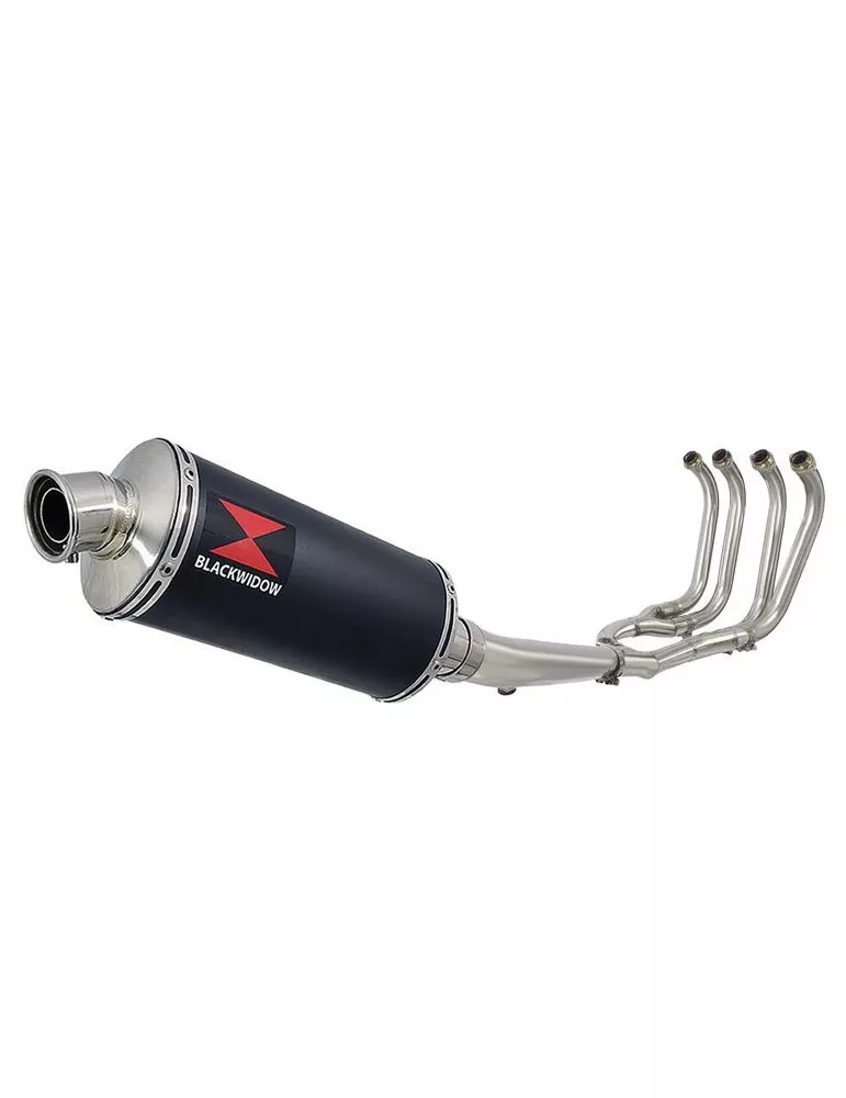 GSX1400 GSX 1400 4-1 Ligne complète & Silencieux Ovale Noir En Inox 300mm