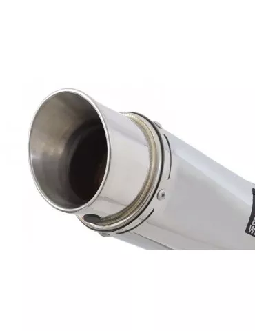 GSF 600 GSF600 Bandit 1995-2004 Refroidissement à Huile / Tube de raccord et Silencieux Rond GP Style En Inox 230mm
