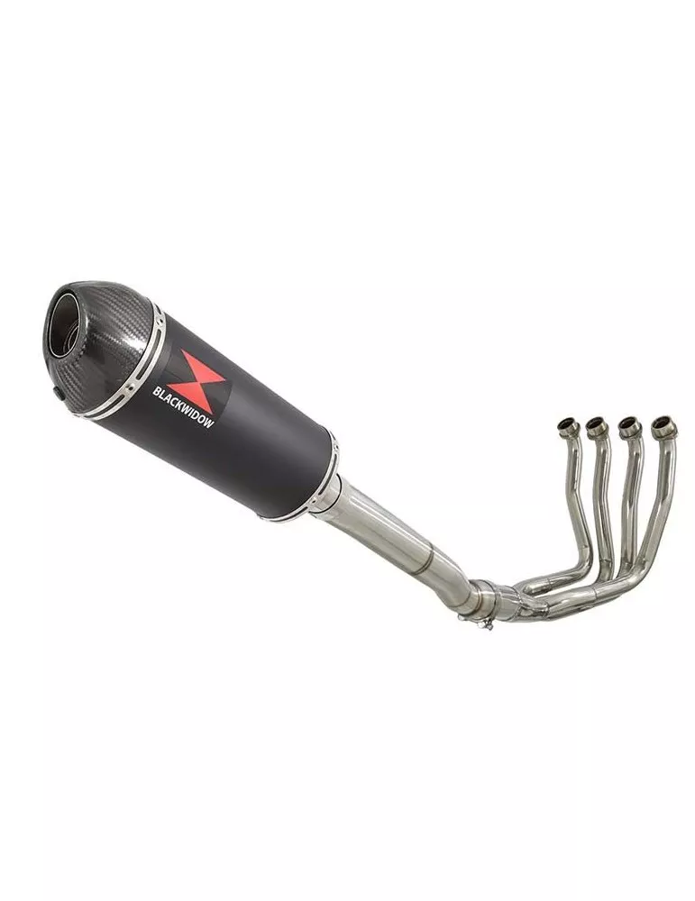 Yamaha YZF R1 98-01 Ligne complète & Silencieux Ovale Noir En Inox + Canule en Carbone 300mm
