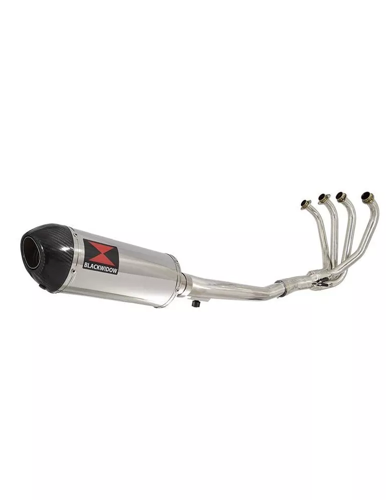 GSF600 Bandit 1995-2004 Refroidissement à Huile / Ligne complète & Silencieux Ovale En Inox + Canule en Carbone 300mm