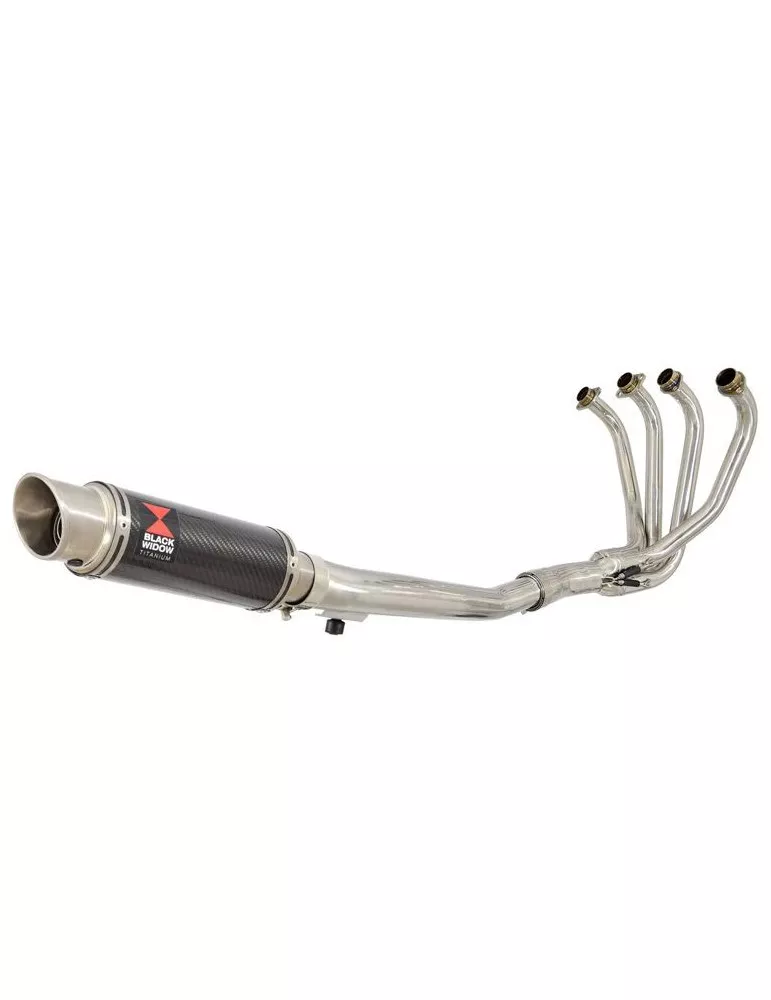 GSF600 Bandit 1995-2004 Refroidissement à Huile / Ligne complète & Silencieux GP Rond En Carbone + Canule en Titane 230mm
