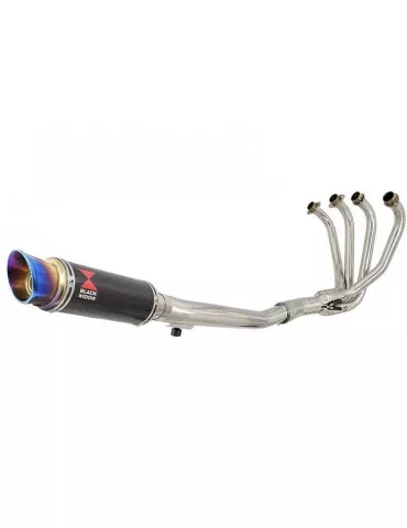 GSF600 Bandit 1995-2004 Refroidissement à Huile / Ligne complète & Silencieux GP Rond En Carbone + Canule en Inox Anodisé 230mm