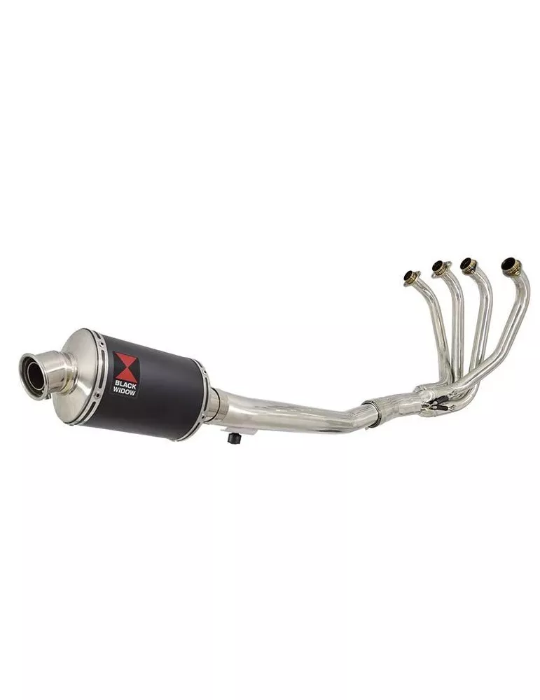 GSF600 Bandit 1995-2004 Refroidissement à Huile / Ligne complète & Silencieux Ovale Noir En Inox 230mm