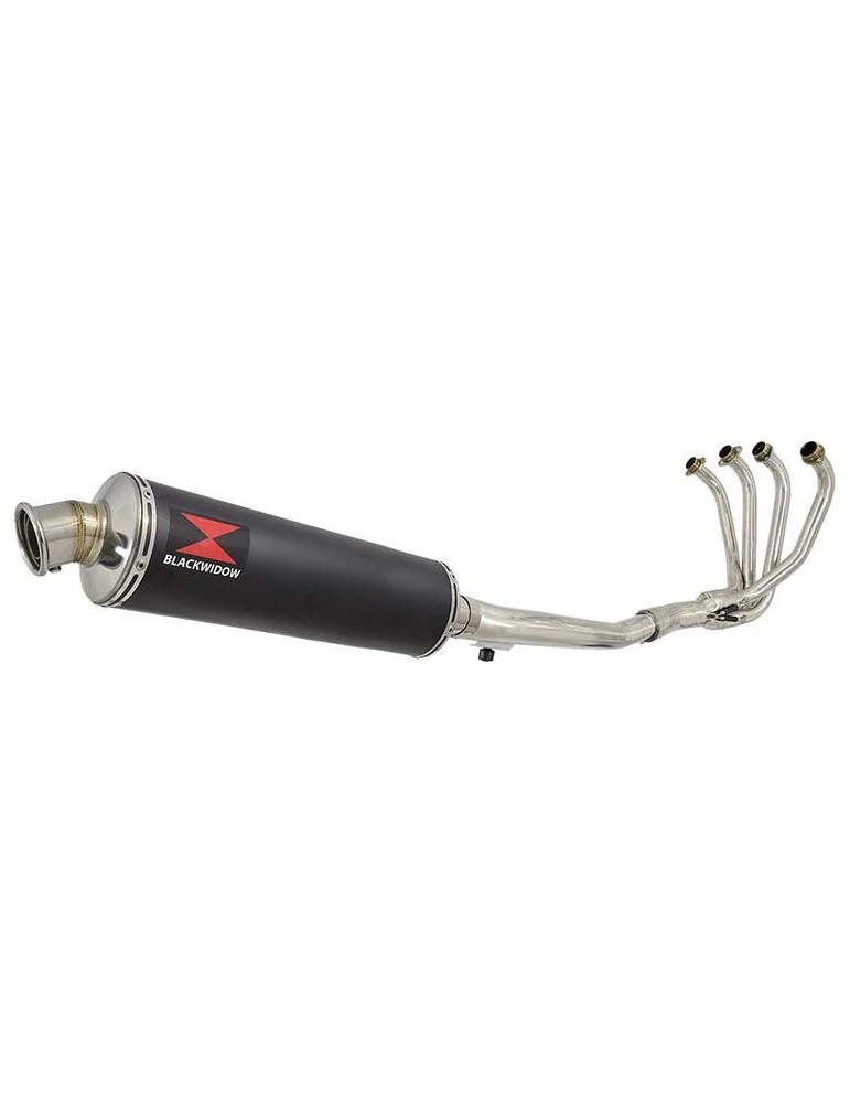 GSF650 Bandit 2005-2006 K5 K6 Ligne complète & Silencieux Rond Noir En Inox 400mm