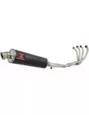 GSF650 Bandit 2005-2006 K5 K6 Ligne complète & Silencieux Rond Noir En Inox 400mm